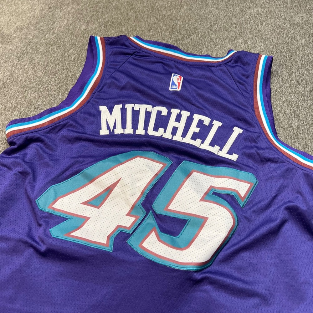 Nike Utah Jazz Donovan Mitchell 45 Purple Mountain Swingman Jersey Mens 50 Large - Picture 10 of 11